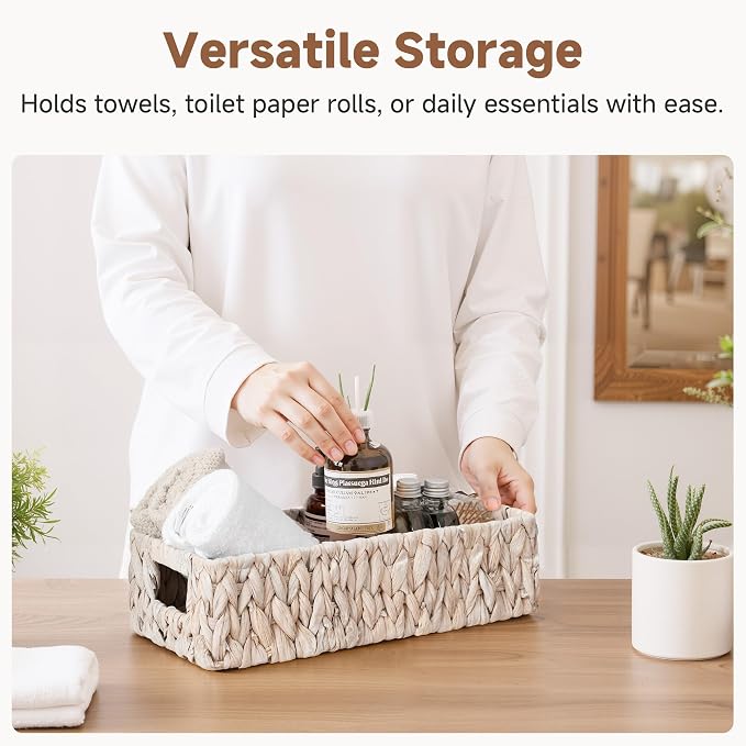 StorageWorks Wicker Toilet Paper Basket - Image 6
