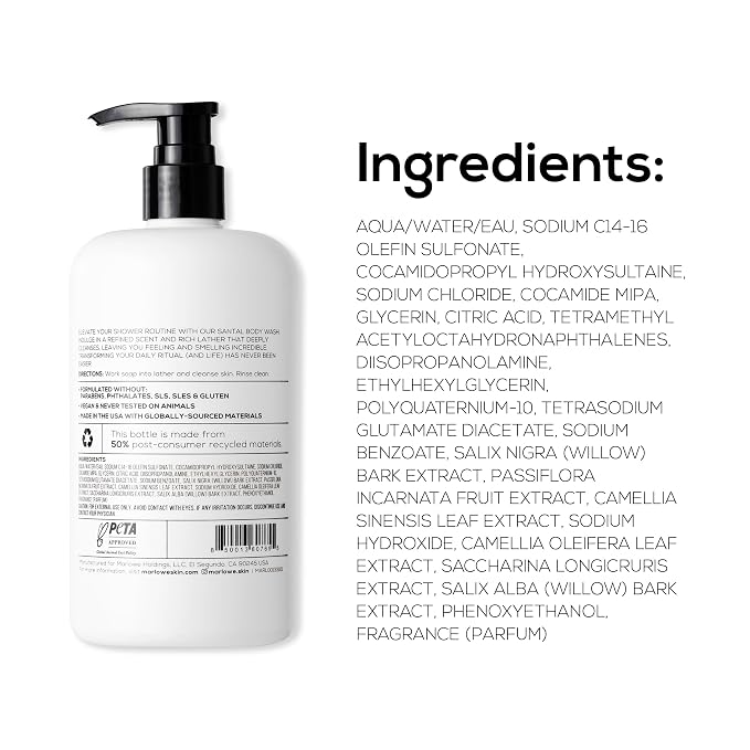MARLOWE. No. 103 Body Wash 15 oz Pump, Energizing & Refreshing Shower Gel - Image 9