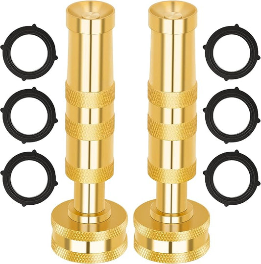 AUTOMAN Brass Hose Nozzle – High Pressure Jet Nozzles 2 Pack, Heavy Duty Sprayer by AUTOMAN