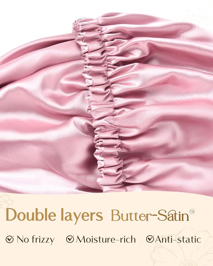 YANIBEST Adjustable Satin Bonnet Double Layer Hair Bonnet - Image 4