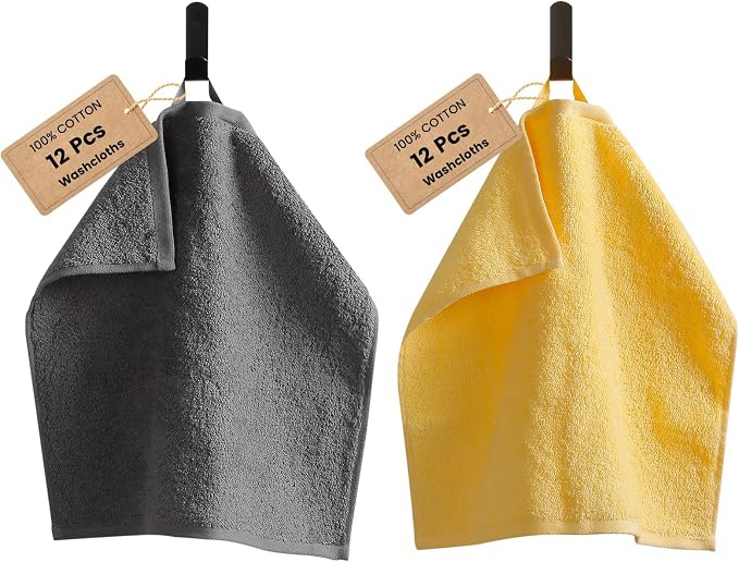 SEMAXE 100% Cotton Washcloths for Bathroom by SEMAXE