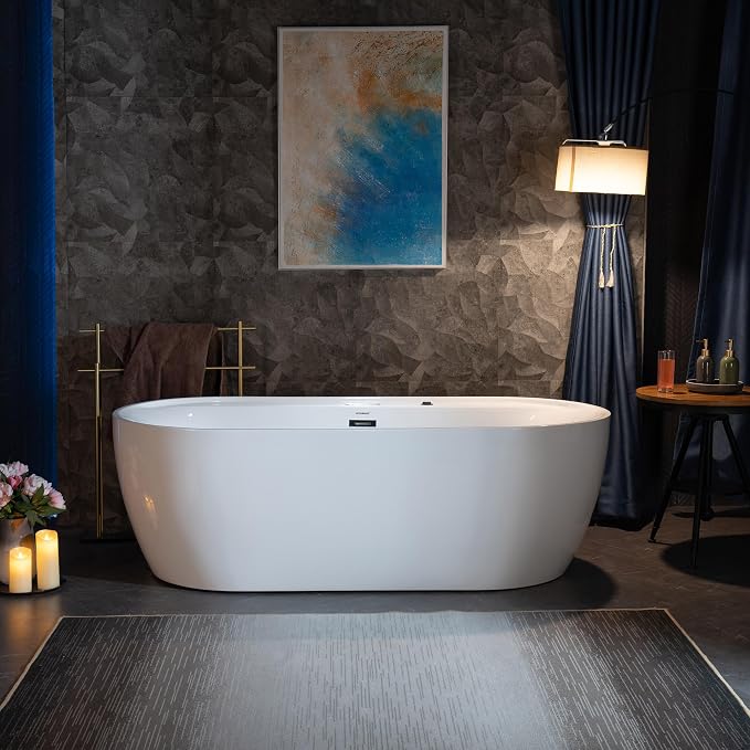 WOODBRIDGE 72" x 35-3/8" Whirlpool and Air Bath Heated Soaking Combination Tub - Image 3