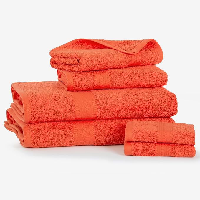 Ample Decor 100% Cotton Luxury 6 Piece Towels Set, 2 Bath Towels, 2 Hand Towels - Image 3