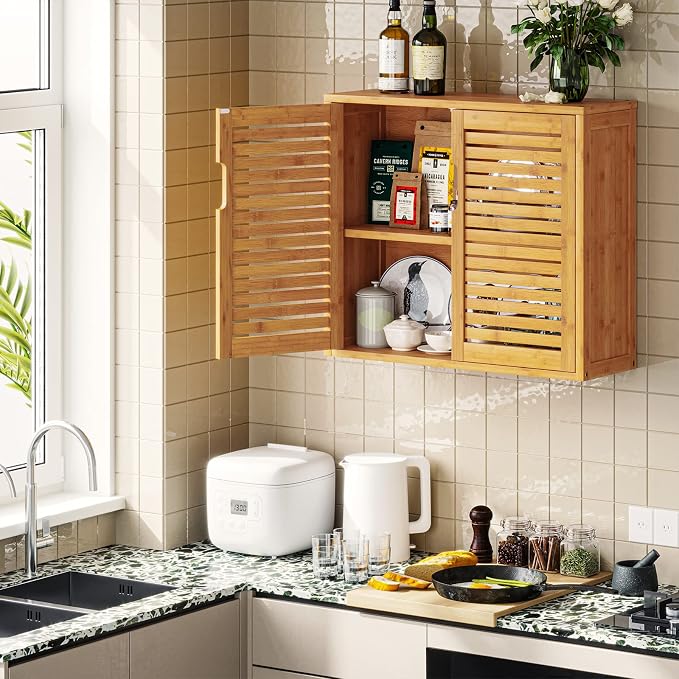 VIAGDO Wall Cabinet Bathroom Storage Cabinet Wall Mounted - Image 4