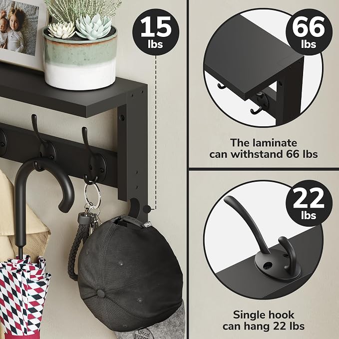 AMBIRD Coat Rack Wall Mount - Image 3