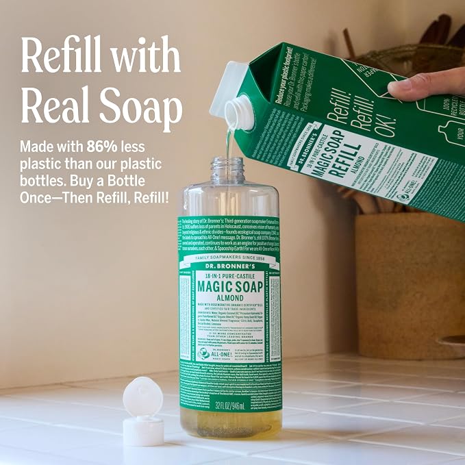 Dr. Bronner's Pure-Castile Magic Soap Liquid- Made - Image 2