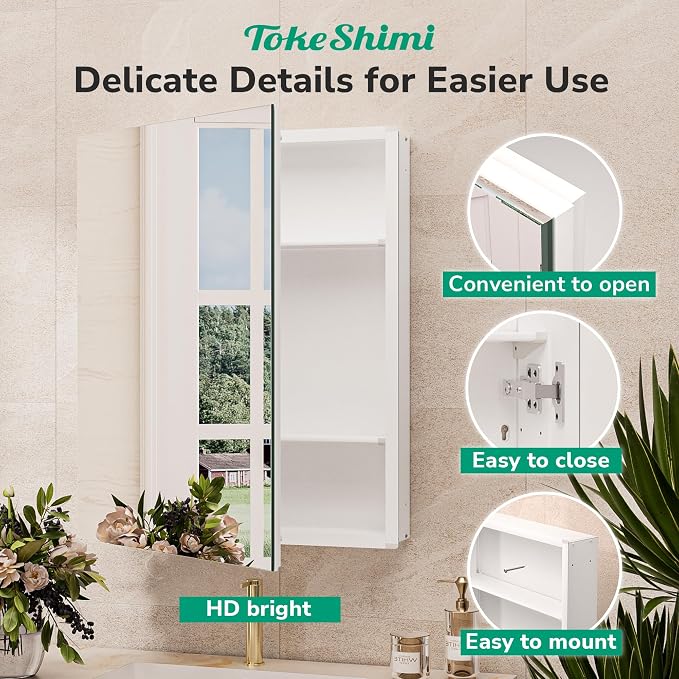 TokeShimi 40x26 Bathroom Medicine Cabinet - Image 8