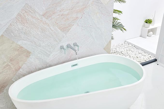 SITGES High Flow Chrome Wall Mount Bathtub Faucet - Image 4