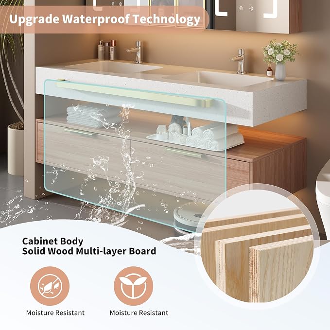 80-Inch Double Sink Vanity - Image 6