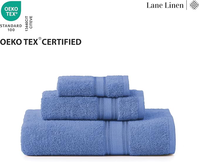 LANE LINEN Premium Bath Towel Set of 12 – 100% Cotton, 4 Bath, 4 Hand Towels & - Image 8