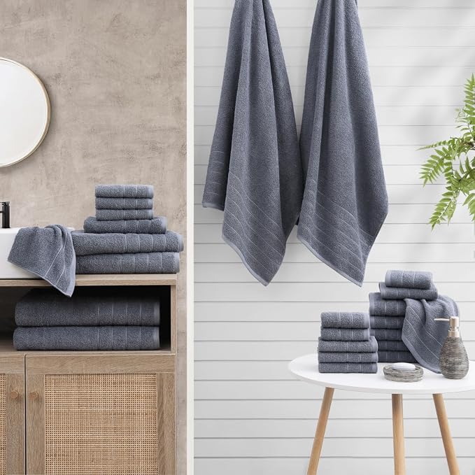 Casa Platino 100% Cotton Bath Towel Set – 24 Pc Set - Image 7