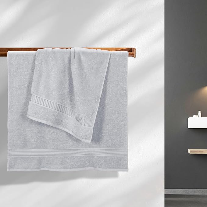 BELZZI Home Ultra Soft 4 Pack Oversized Bath Towel Set 27x54, Cotton Compact - Image 3