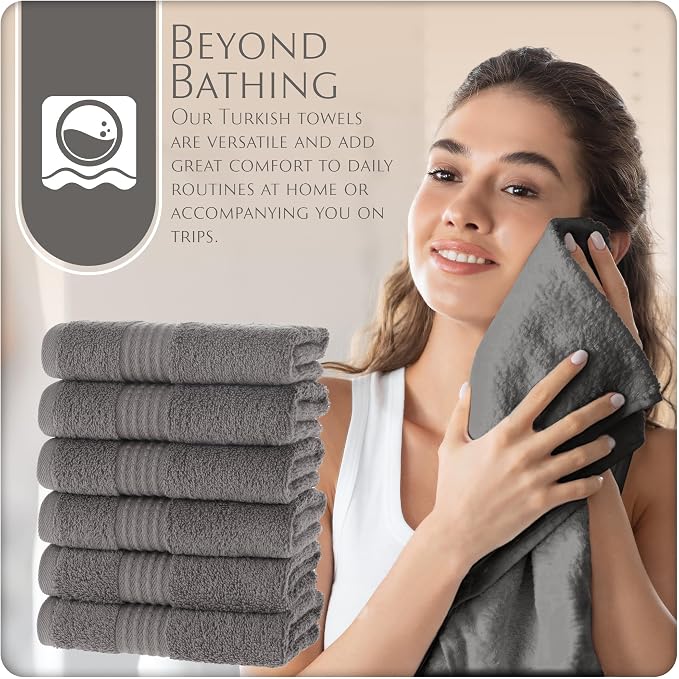 MAURA Basics Turkish Cotton Washcloth Towel Set High Performance Bathroom - Image 5