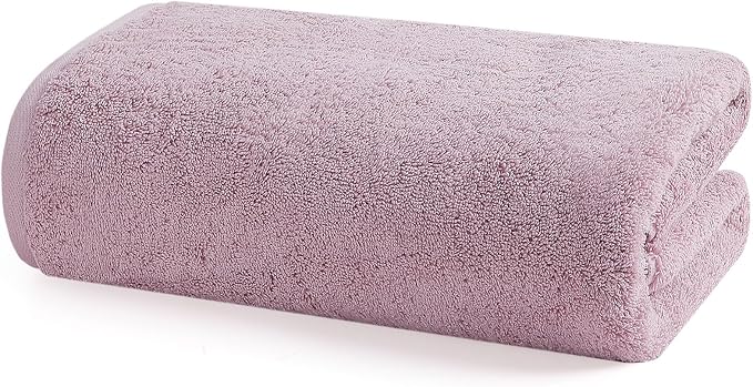 SEMAXE Purplish Red Bathroom Towel, 100% Cotton Bath Towel by SEMAXE