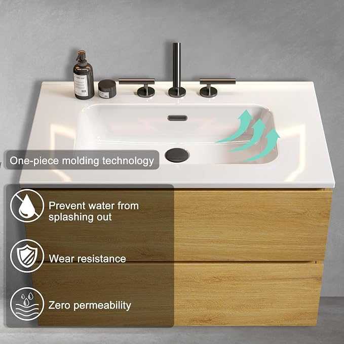 Floating Wall Mounted Bathroom Vanity - Image 3
