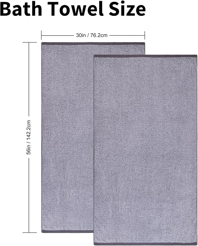 Everplush Oversized Bath Towel – 2 Pieces, Super Soft & Highly Absorbent - Image 2