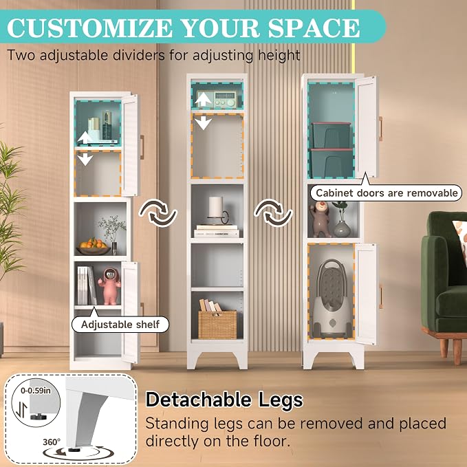 67" H Tall Bathroom Storage Cabinet - Image 4