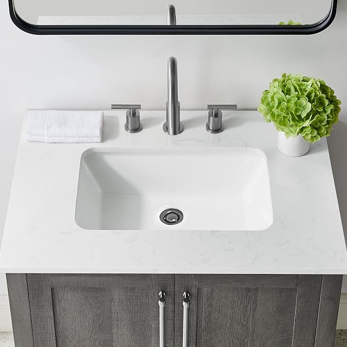 Daisy Grey Wood 30-Inch Single Bathroom Vanity - Image 9