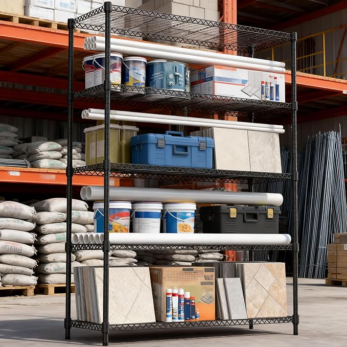 5 Tiers Shelf 1750 lbs Steel Storage Shelving Utility Shelving Unit Steel - Image 8
