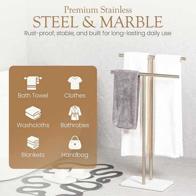 Free Standing Towel Rack for Bathroom - Image 2