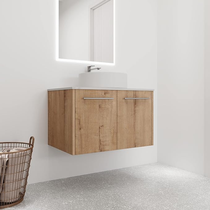 30 Inch Bathroom Vanity with Sink, Modern Wall Mount Floating Bathroom Vanity - Image 5
