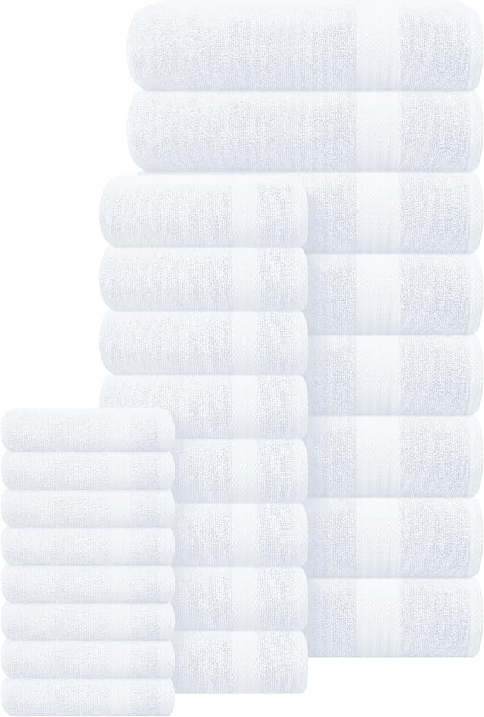 GLAMBURG Ultra Soft 24-Piece Towel Set - Image 3
