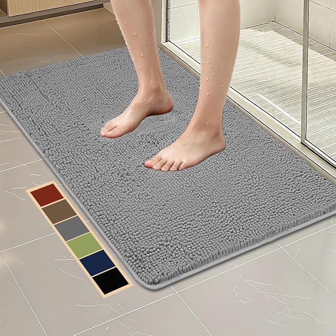 Bcoimo 44"×24" Absorbent Bath Mat, Non-Slip by Bcoimo