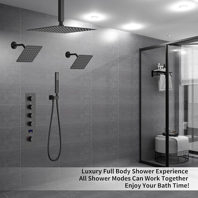 Shower Faucet Set Matte Black Shower System - Image 2