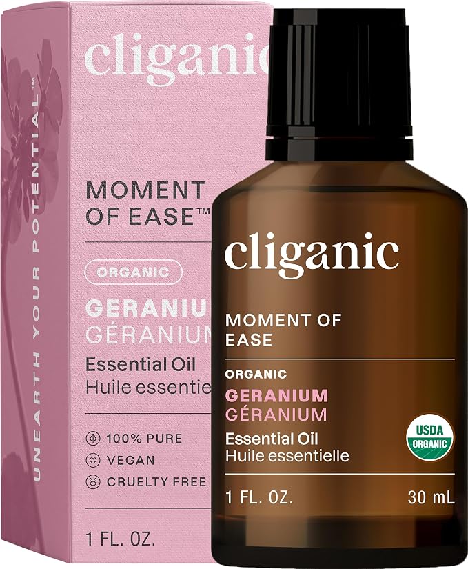 Cliganic Organic Geranium Essential Oil, 100% Pure Natural by Cliganic