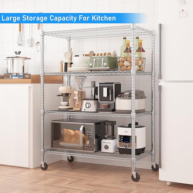 Homdox 4 Tier Heavy Duty Metal Shelves - Image 3