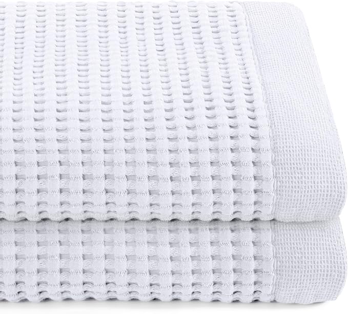 GILDEN TREE Waffle Towels for Bathroom Luxury 100% Cotton Bath Towels, Quick by GildenTree