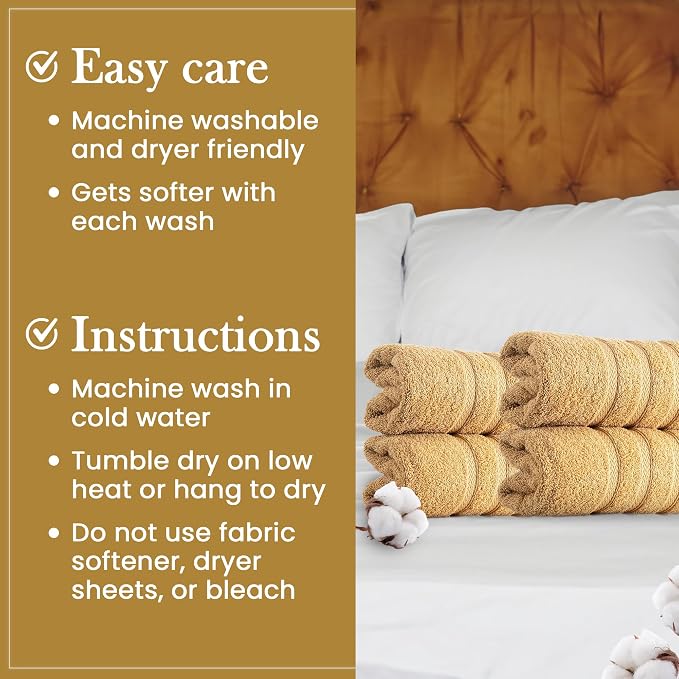 HALLEY Turkish 4 Pack Premium Hand Towels 650 GSM Highly Absorbent Super Soft - Image 7