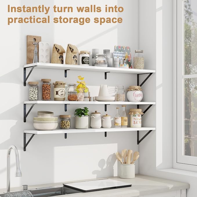 Fun Memories Extra Long Floating Wall Shelves, 48 x 8 Inches - Image 5
