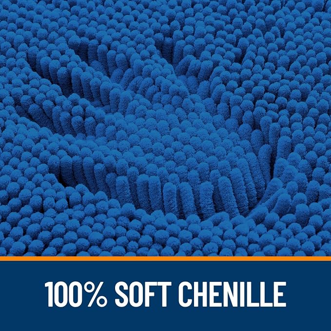 OLANLY Bathroom Rugs 24x16, Extra Soft Absorbent Chenille Bath Rugs, Rubber - Image 4
