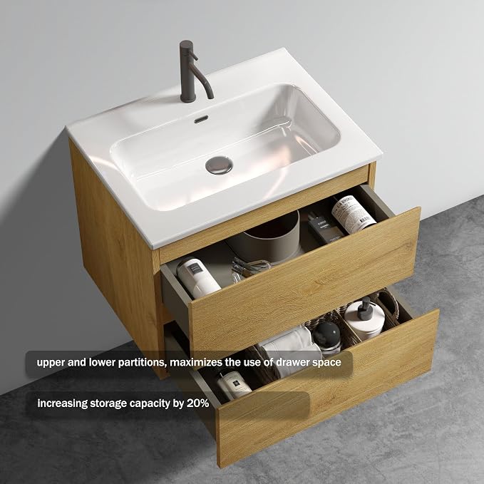TIA Wall Mounted Floating Bathroom Vanity - Image 2