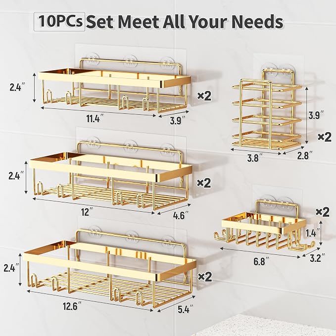 10 Pack Shower Caddy Organizer Rack Shelf - Image 2