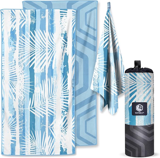 VENTURE 4TH Microfiber Beach Towel: Quick-Dry, Sandproof and Lightweight by VENTURE4TH