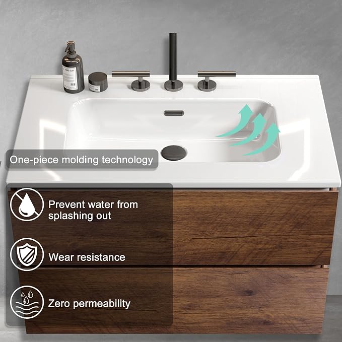 Wall Mounted Floating Bathroom Vanity - Image 3