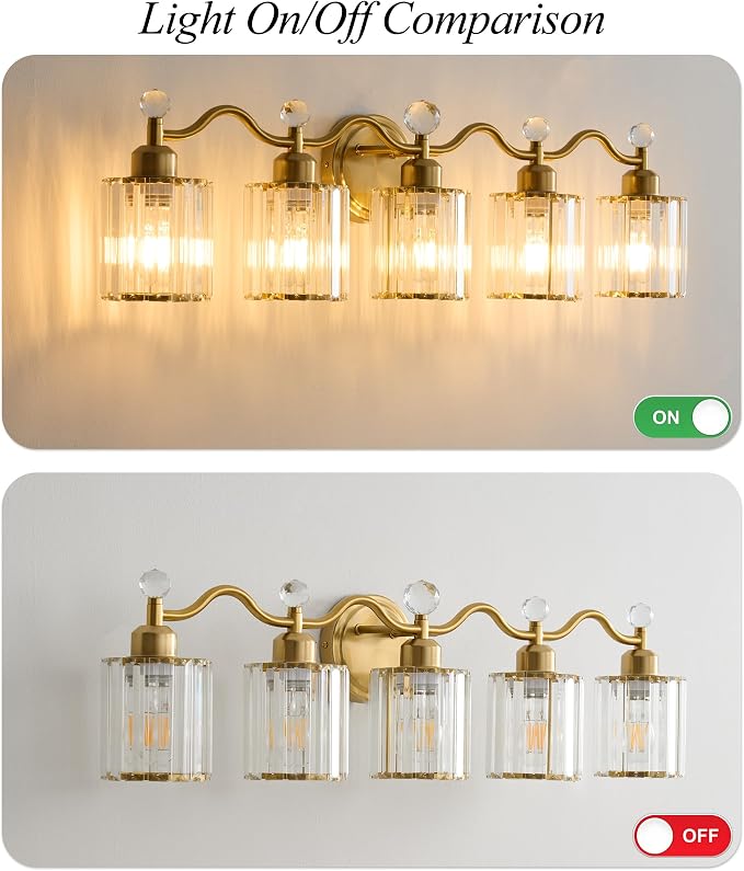 Bathroom Vanity Light Fixtures 5-lights, Bathroom Lights Fixture - Image 7