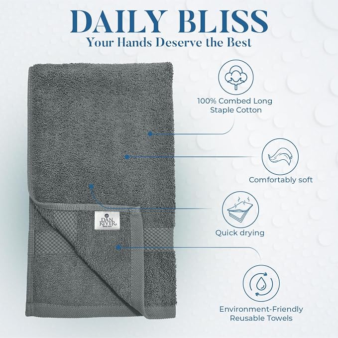 DAN RIVER 6-Pack Premium Hand Towels - Image 3