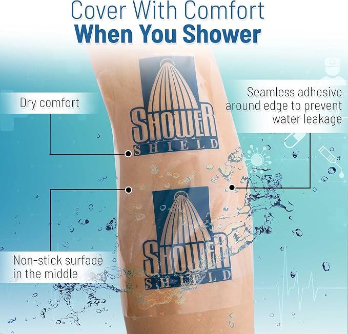| 10x12 Inch PICC Line Shower Cover | Catheter Shower Cover - Image 3