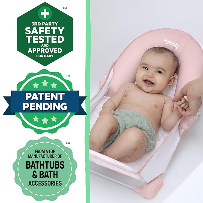 Ingenuity Foldaway 2-Position Bather, 2-Position Adjustable Support Baby Bath - Image 5