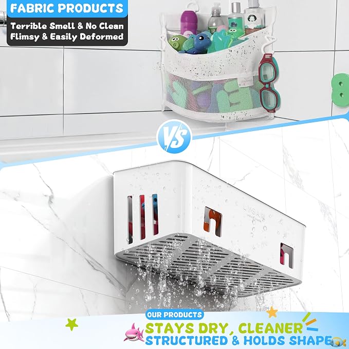 Lysam Bath Toy Storage 2 Packs, Large Bath Toy Holder - Image 7