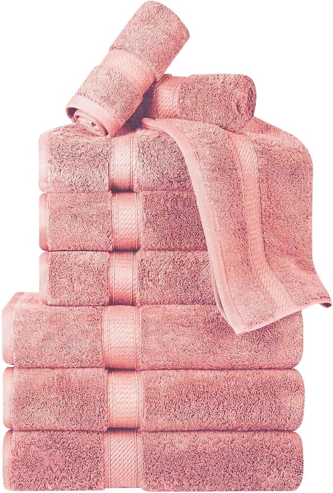 BNM Egyptian Cotton Heavyweight Towels, 800 GSM, Face/ Washcloths, Hand Towels by Blue+Nile+Mills