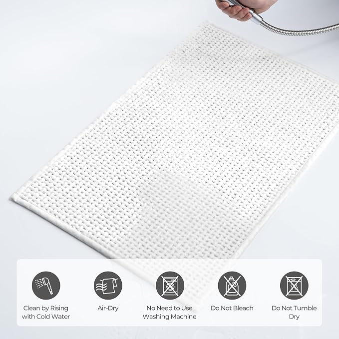 GRANNY SAYS White Bathroom Rugs, Absorbent Bath Mats - Image 6