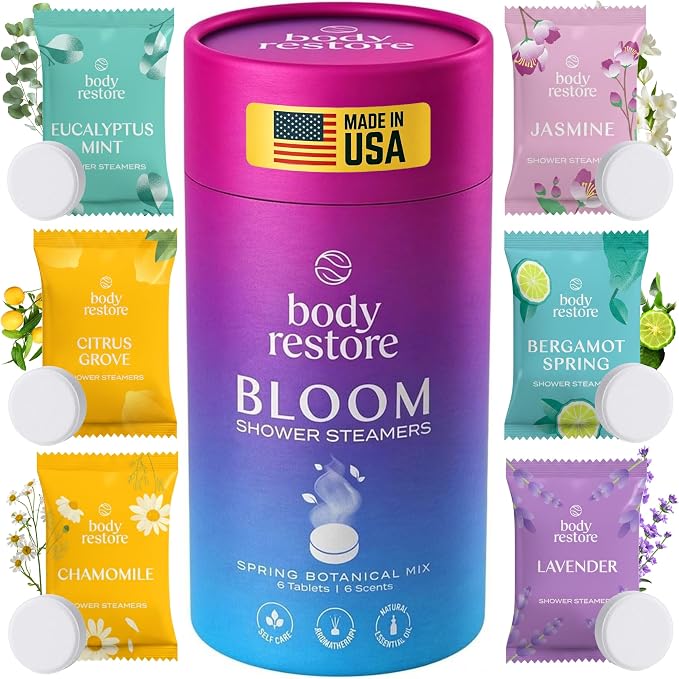 Body Restore Shower Steamers Aromatherapy 6 Pack by BodyRestore