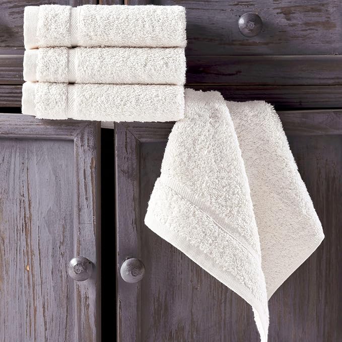 Hawmam Linen Luxury Cotton Washcloths 13x13 Inch - Image 4
