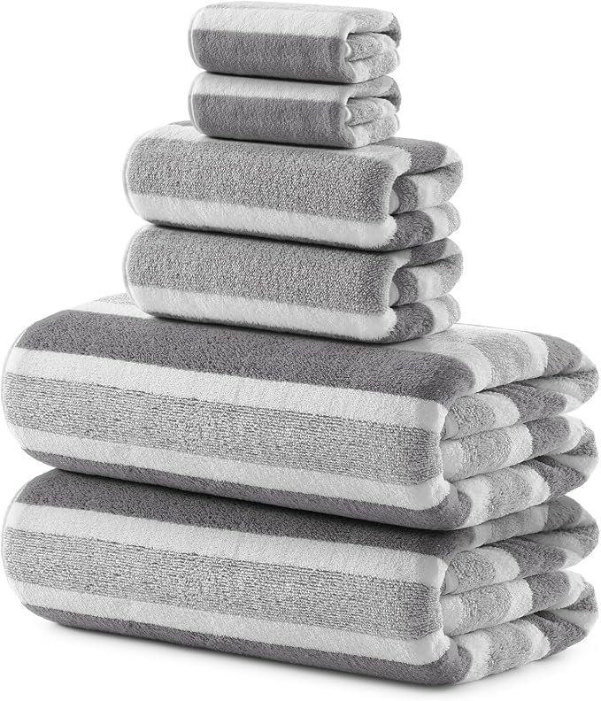 REDKISS Ultra Soft Bath Towel Set 6-Piece 35"x70" | 100% Microfiber, Highly by REDKISSOnline