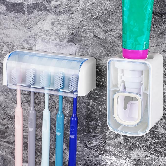 5 Slots Wall Mount Toothbrush Holder by LUEXBOX