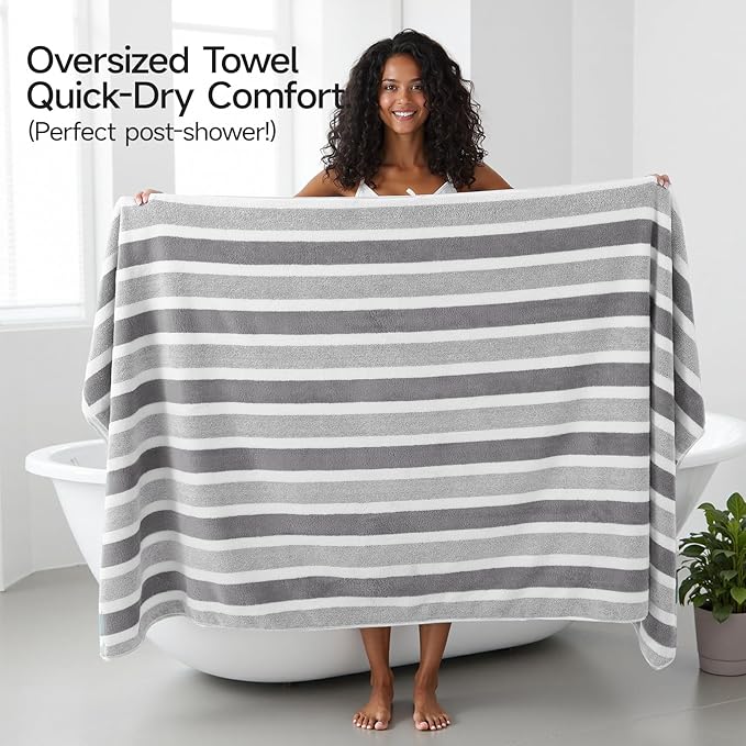REDKISS Ultra Soft Bath Towel Set 6-Piece 35"x70" | 100% Microfiber, Highly - Image 6